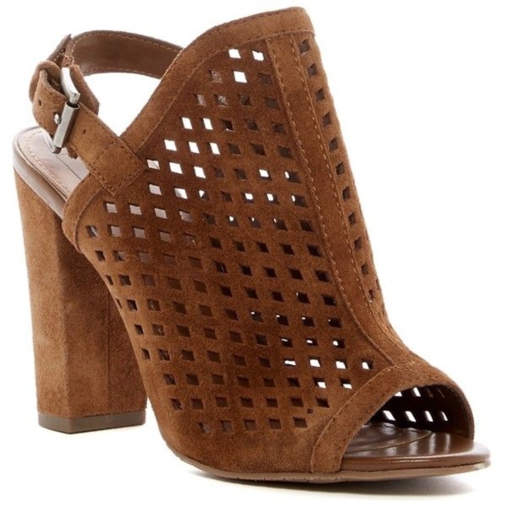 14th & Union Tatiana cognac suede heels size 6.5